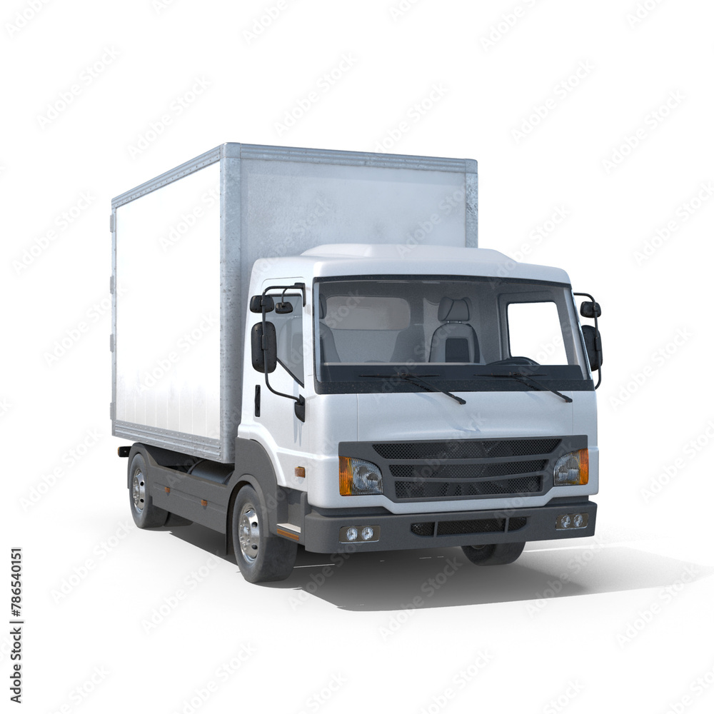 Highly Detailed Delivery Truck 3D Model PNG - Perfect for Logistics and Transportation Industry Projects