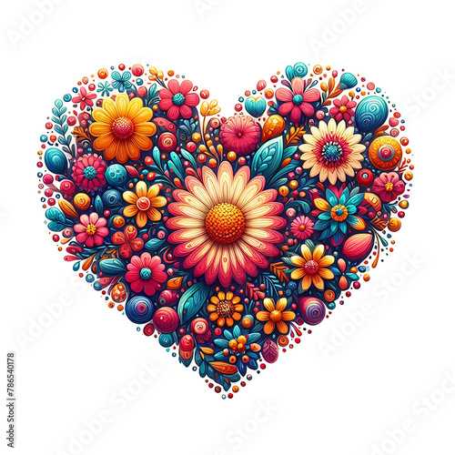 Floral Heart Design.