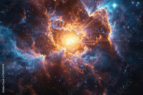 Supernova. Universe Space and Galaxy Bigbang 