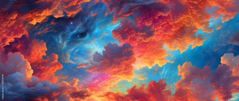 The sky, a kaleidoscope of vibrant hues.