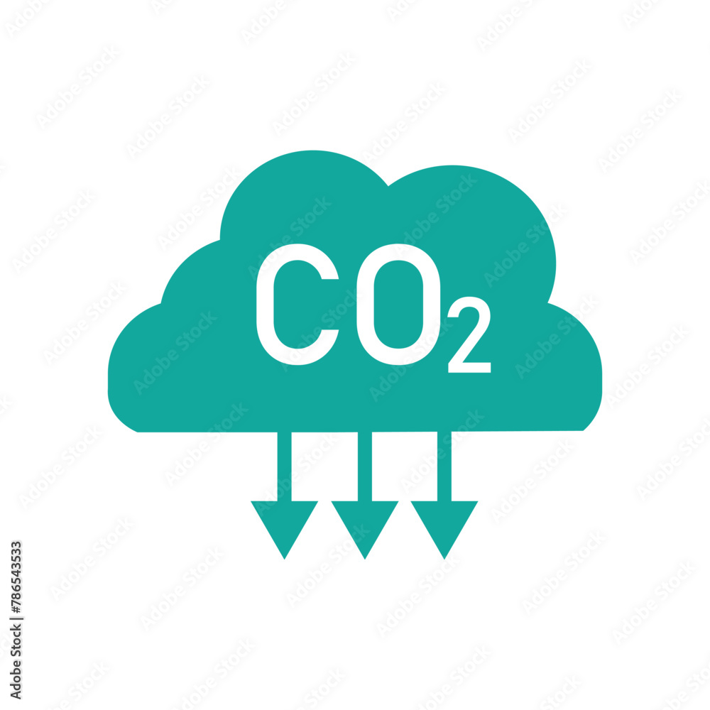 CO2 Icon. Emissions Reduction of Carbon eps10 CO2 Icon. Emissions Reduction of Carbon eps10