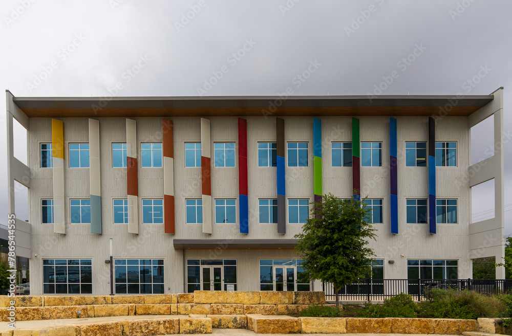 Modern building facade in San Antonio, Texas