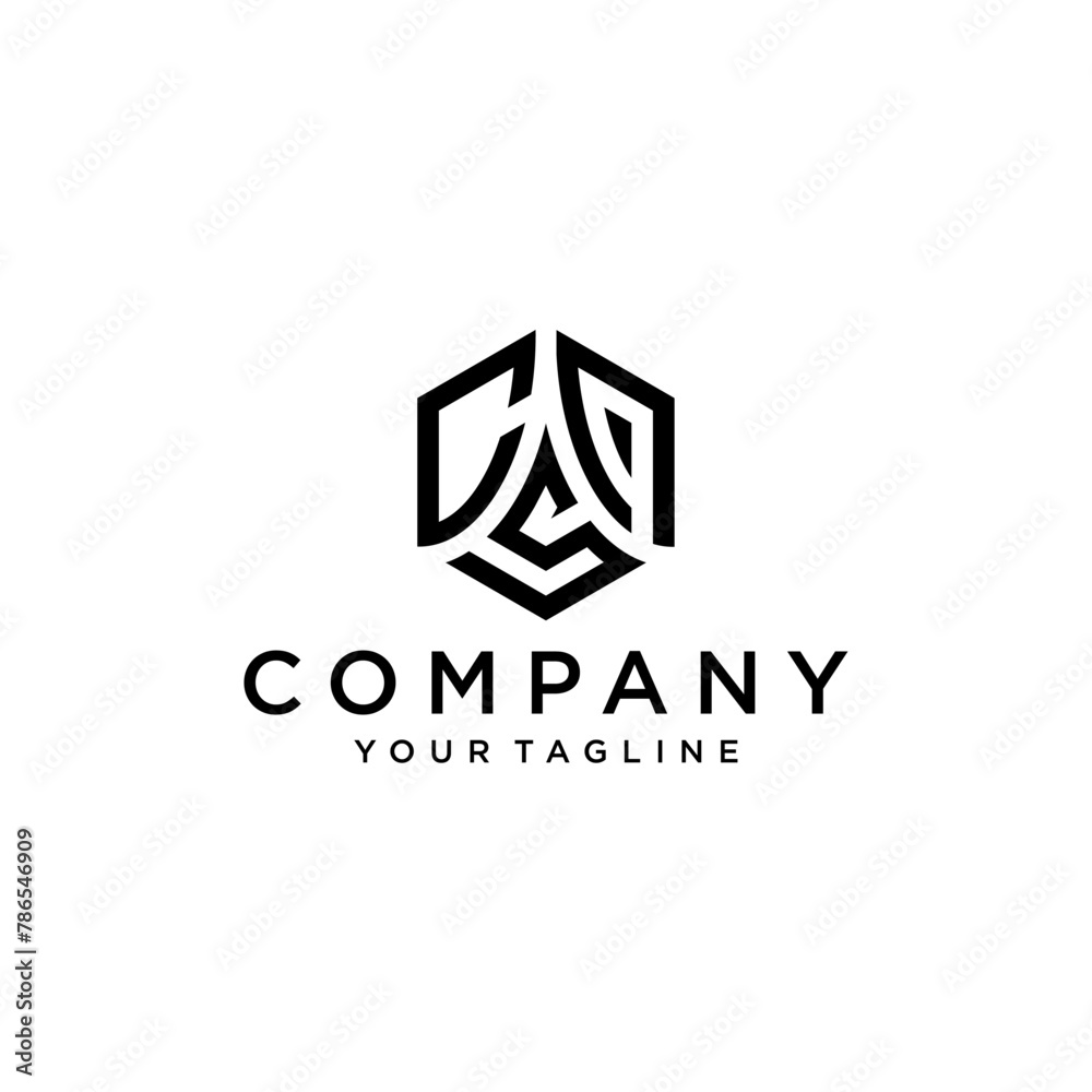 CPS Hexagon Lettermark Logo. CPS Hexagon Lettermark Logo.