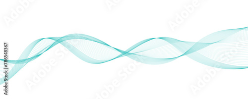 Abstract vector background with blue wavy lines 