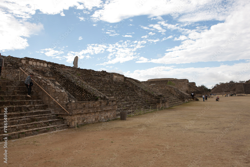 Mexico ruins of Monte Alban on a cloudy winter day Mexico ruins of Monte Alban on a cloudy winter day