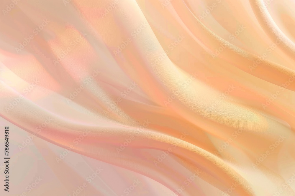 Abstract background with soft peach and cream colors waves