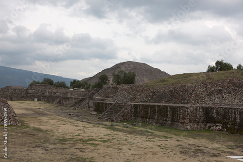 Mexico Teotihuacan view on a normal winter day photo