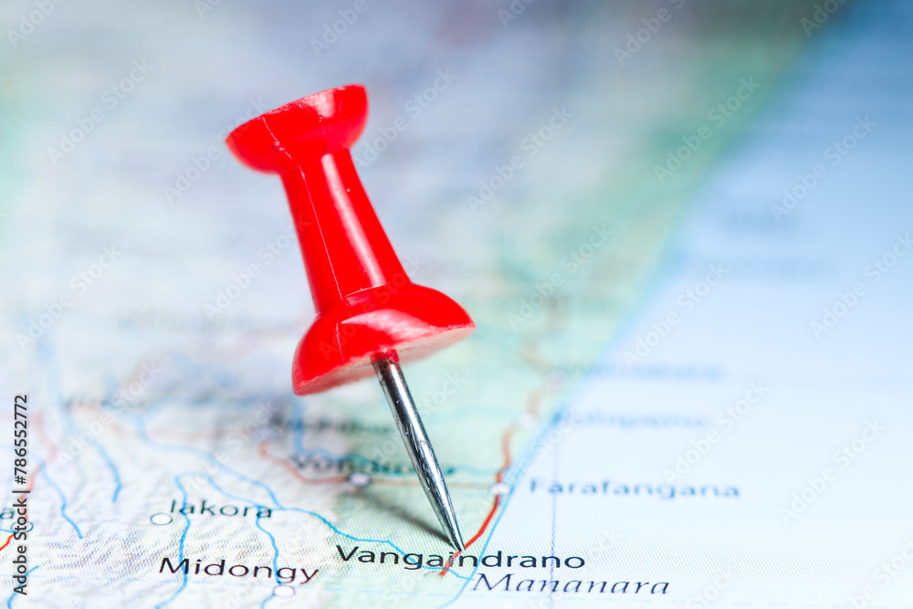 Vangaindrano, Madagascar pin on map Vangaindrano, Madagascar pin on map