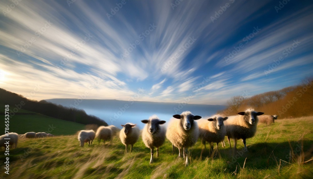 Fototapeta premium flock of sheep