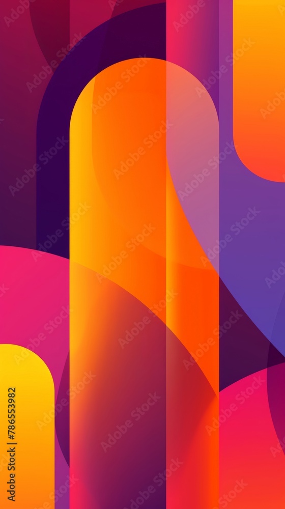 an abstract wallpaper with three rounded corners, colorful background ...