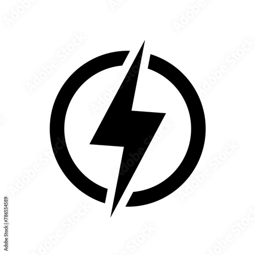 Lightning, electricity, energy, high voltage - sign, vector icons