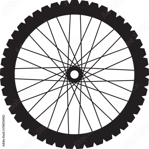 Man Powered Vehicle Wheels: Vector of a Bicycle Wheel