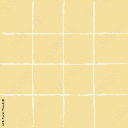 Vector hand drawn brush textured checkered pattern. crayon dry paint geometrical simple texture. Crossing lines. Abstract cute delicate pattern ideal for fabric, textile, wallpaper