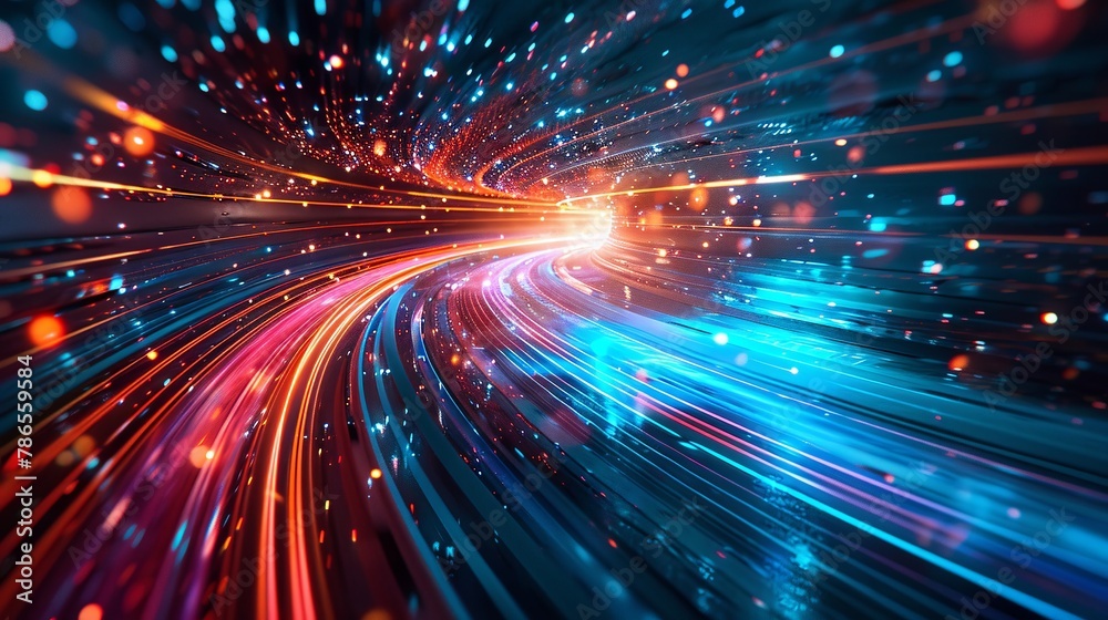 Performance graphics hardware, cyber speed light trails Performance graphics hardware, cyber speed light trails