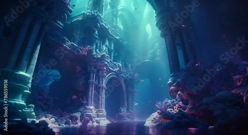 Underwater ruins of an ancient city