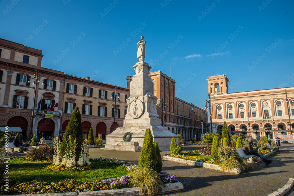 Fototapeta premium Piazza Saffi a Forlì. Una bellissima città italiana