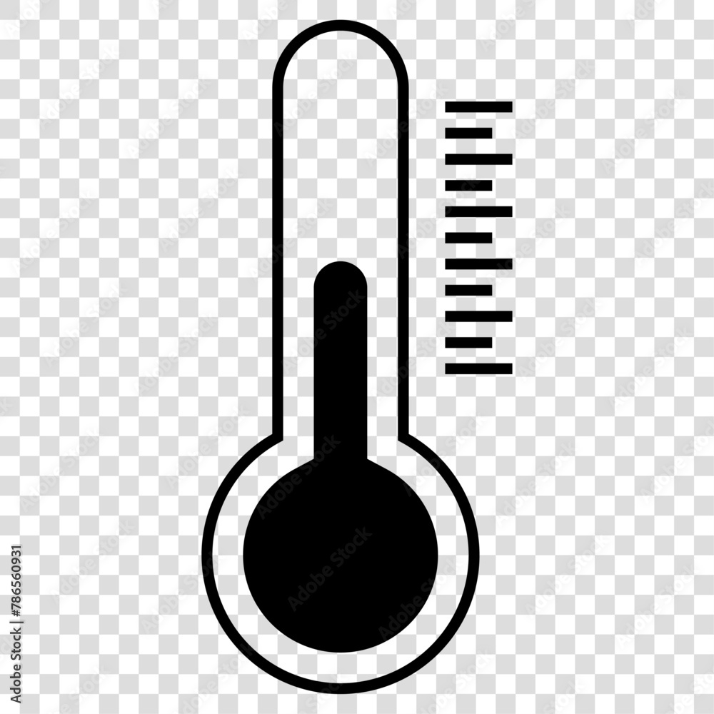 Thermometer symbol. Vector icon isolated on transparent background Thermometer symbol. Vector icon isolated on transparent background
