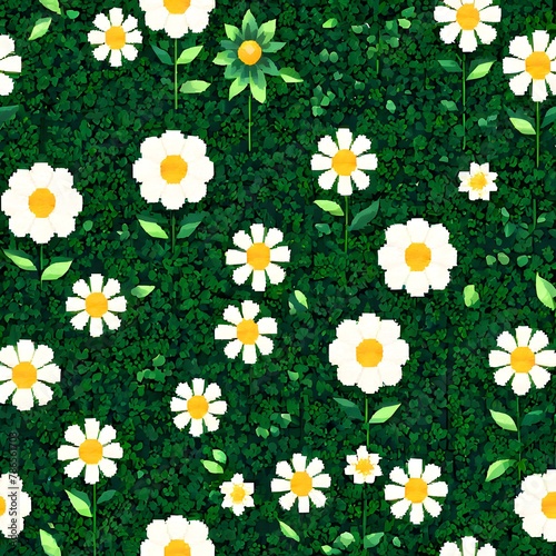 simple flower-patterned wallpaper-Generative AI 