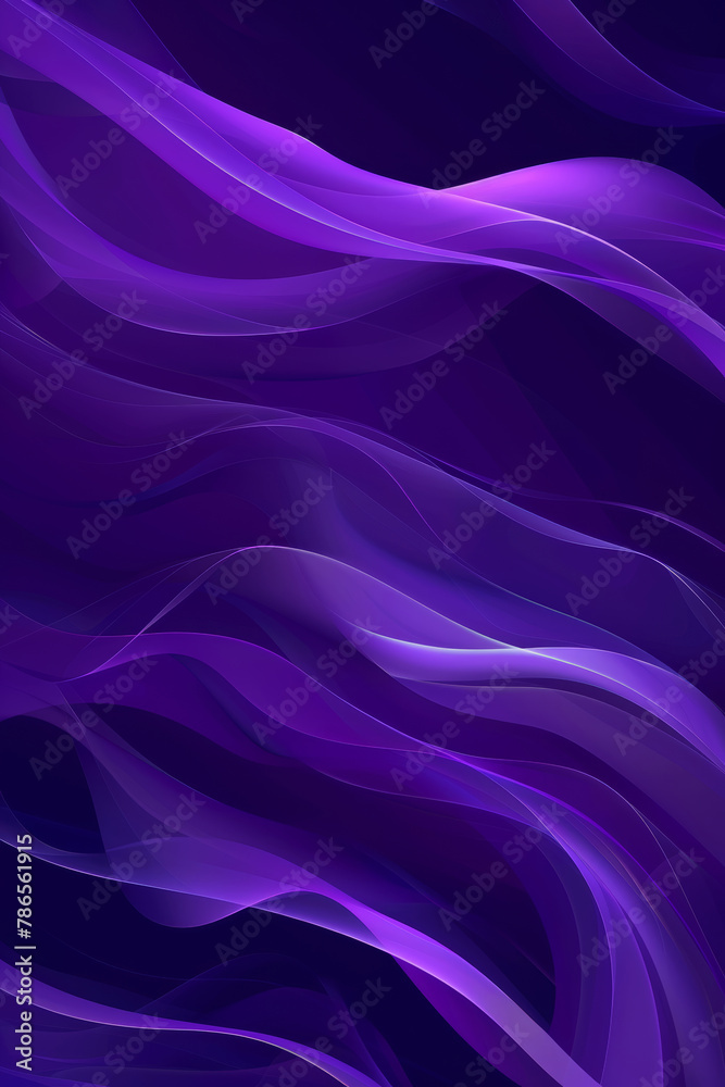 Purple Gradient Abstract, Soft Waves and Shadows