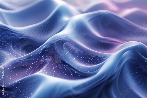 Futuristic blue wave pattern, dynamic presentation cover © Seksan