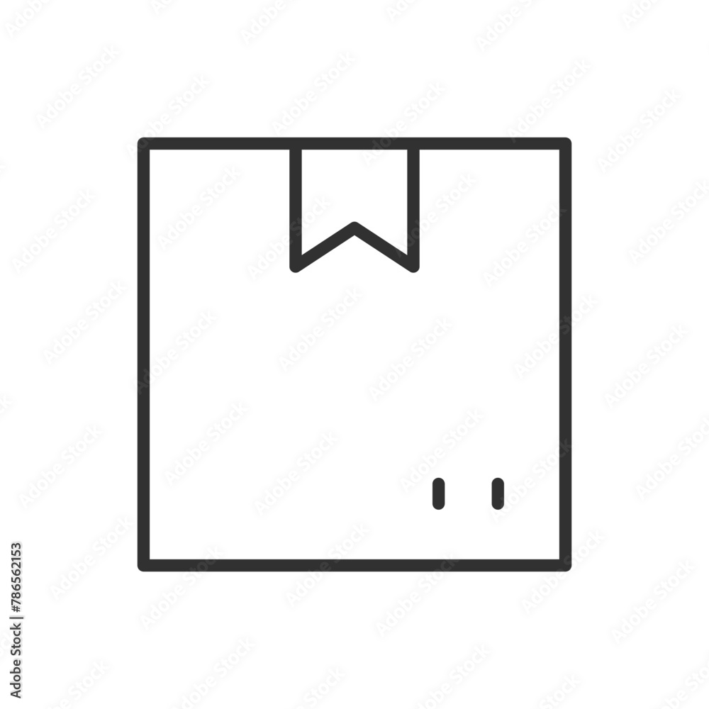 Box parcel, linear icon. Line with editable stroke Box parcel, linear icon. Line with editable stroke