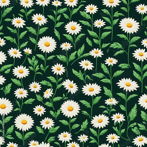 simple flower-patterned wallpaper-Generative AI 