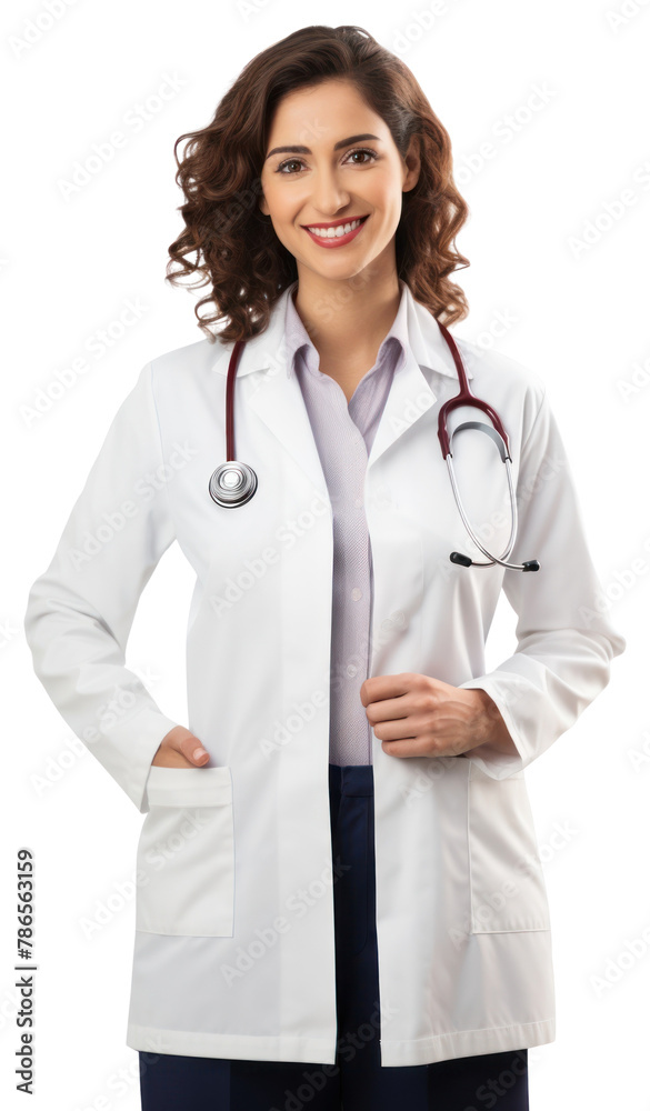 PNG Female doctor portrait white background stethoscope PNG Female doctor portrait white background stethoscope