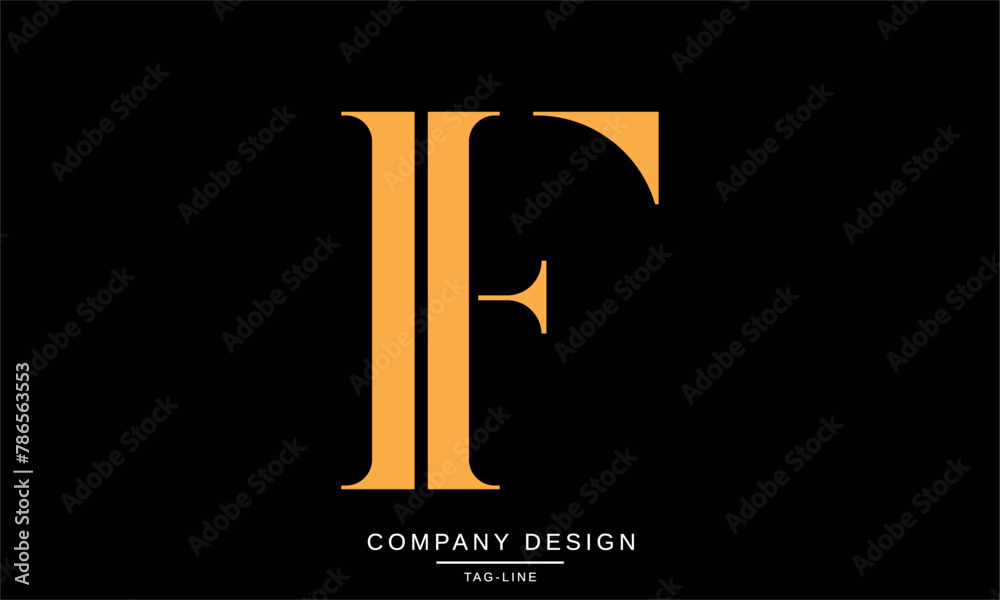 IF, FI Abstract Letters Logo Monogram Design Font IF, FI Abstract Letters Logo Monogram Design Font