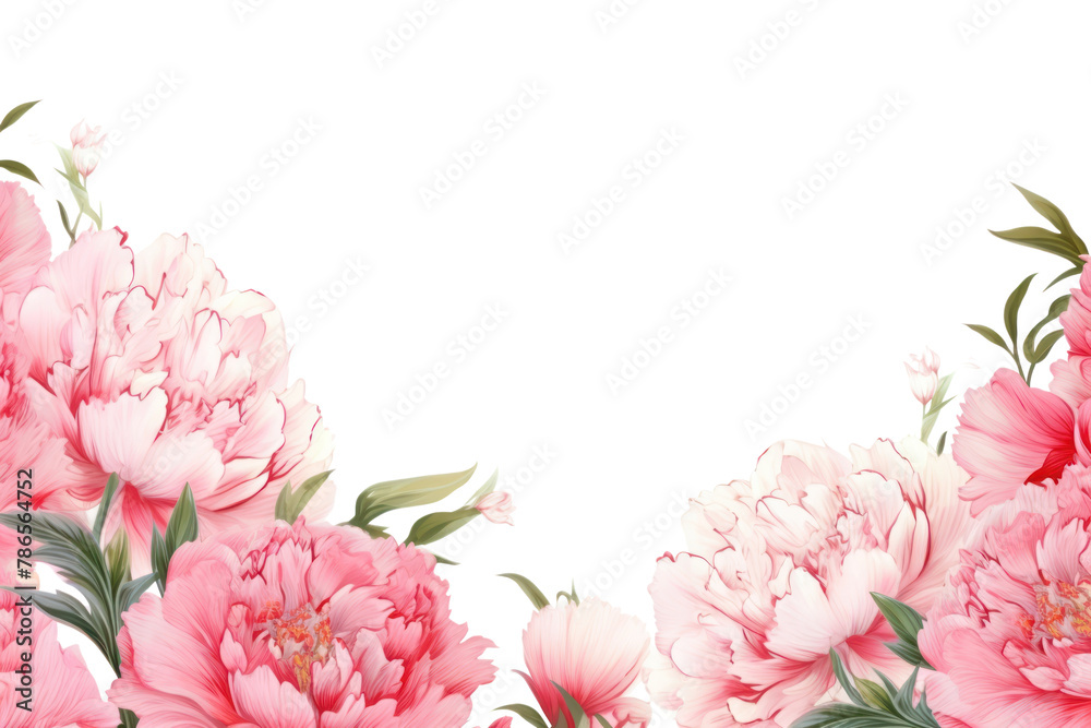 PNG Peony border backgrounds pattern flower