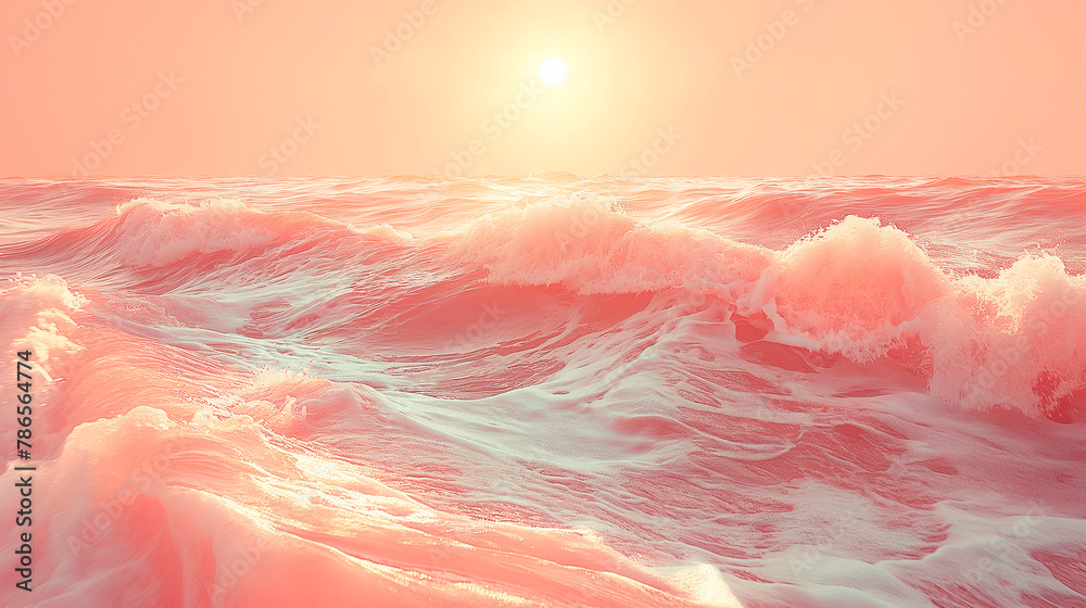 The sea is pink