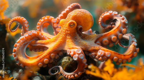 octopus on the sea