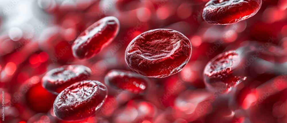 Fototapeta premium Blood type info, emergency health tech