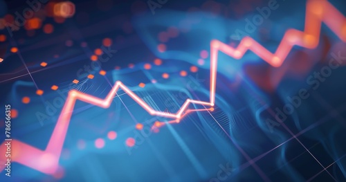 Data Analysis and Stock Market Trends, Financial Graph for Trading Forecast, Business Analytics and Economic Data Visualization