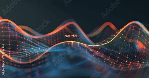 Financial Graph Displaying Market Neutrality, Investment Analysis and Trading Strategy, Quantitative Analysis with Neon Glow photo