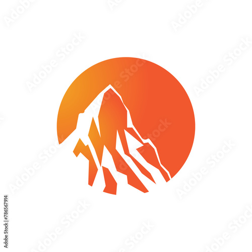 Mountain logo vector template symbol design