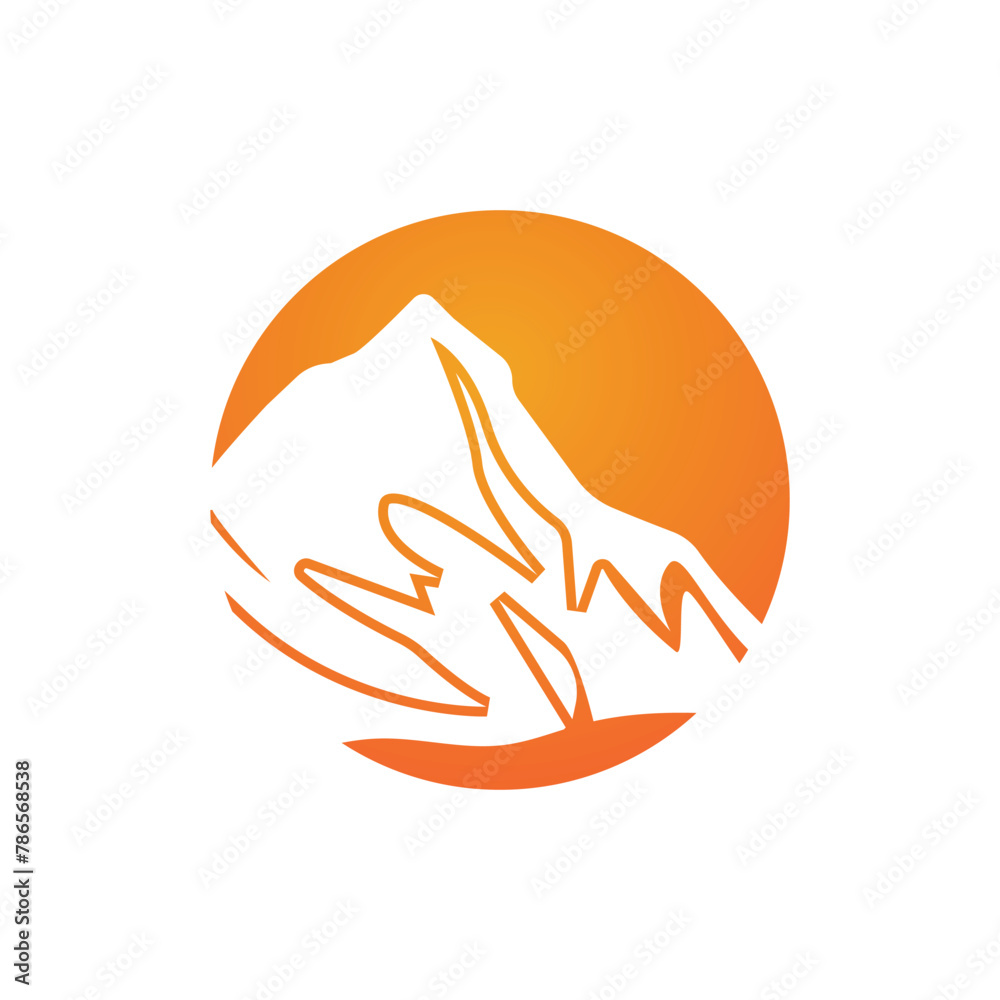 Mountain logo vector template symbol design Mountain logo vector template symbol design