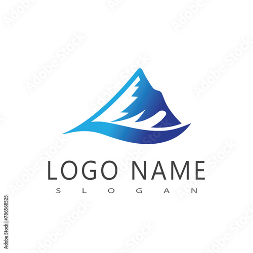 Mountain logo vector template symbol design