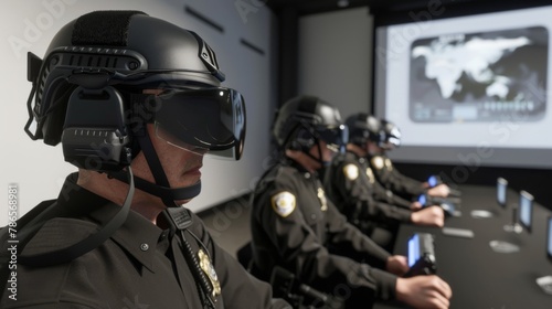 Tactical Training Session in Progress With Virtual Reality