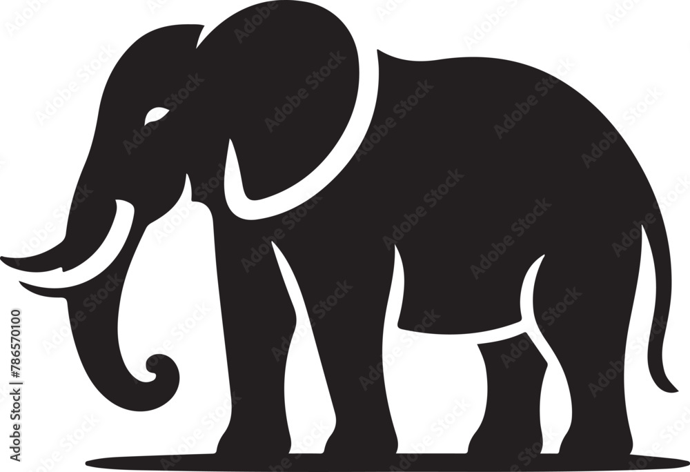 Obraz premium elephant silhouette vector