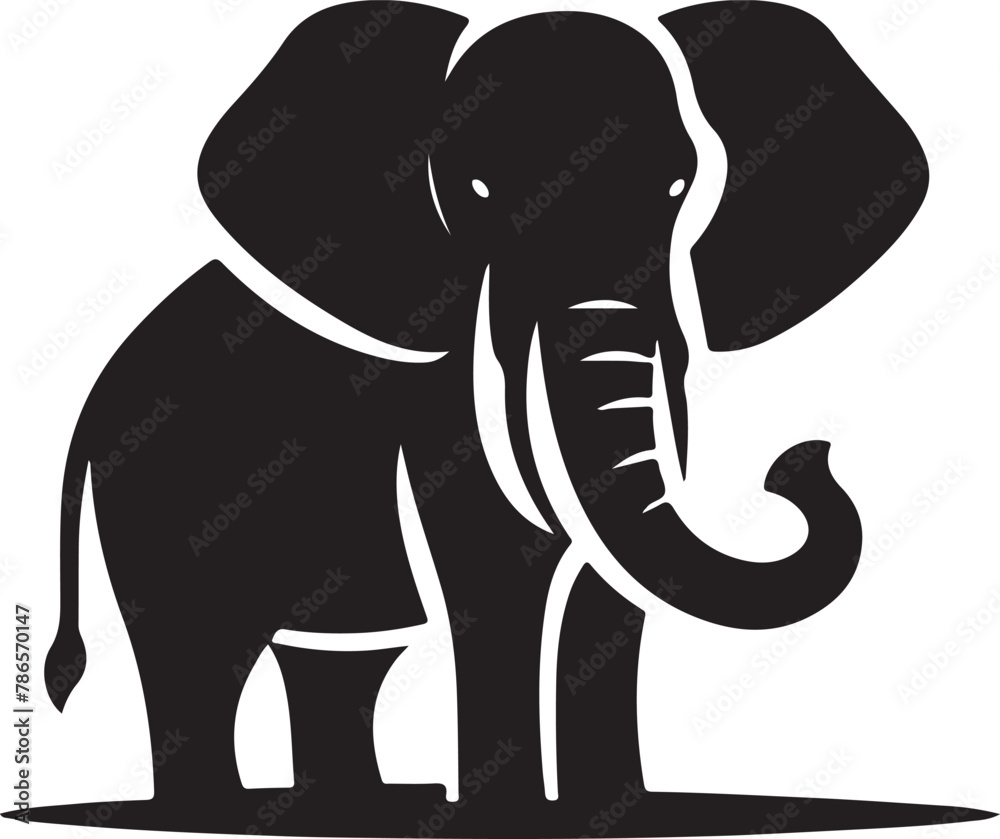 Obraz premium elephant silhouette vector