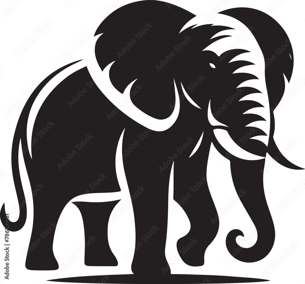Fototapeta premium elephant silhouette vector