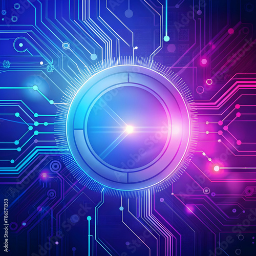 blue and purple technology background circ