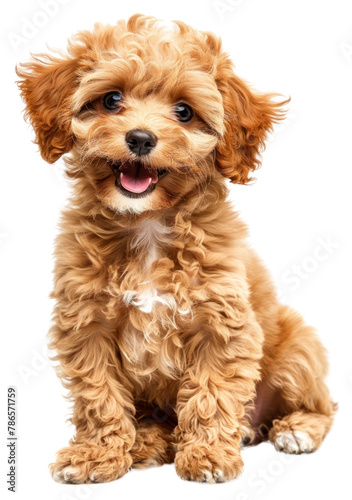 PNG Gold coloured puppy poodle dog spaniel mammal.