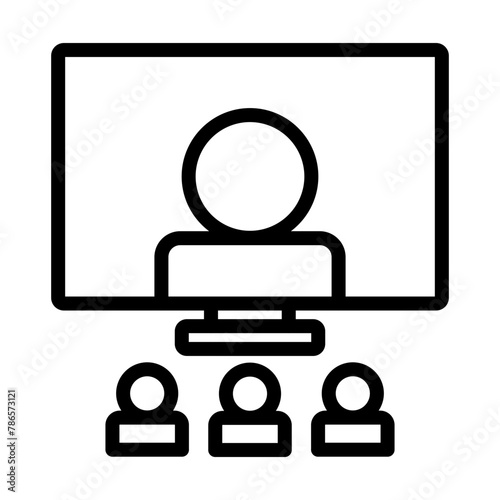 Webinar Vector Line Icon Design