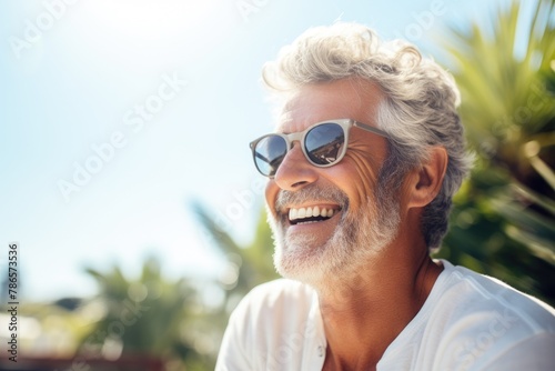 Gray haired smiling businessman face. Rich 60 years old happy senior man © SD Danver