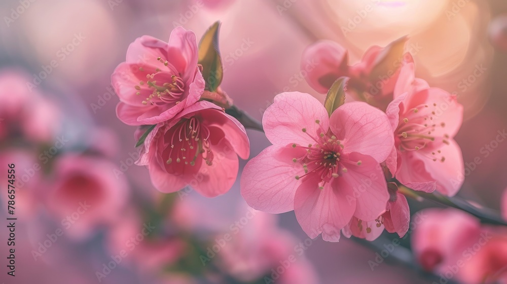 Fototapeta premium Springtime blossoming of pink blooms