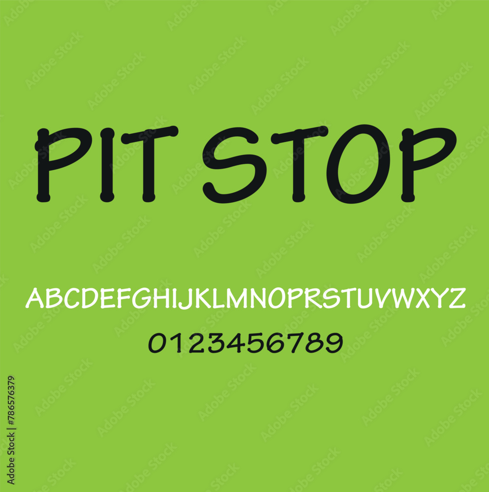 Naklejka premium Pit stop wordmark logo icon vector