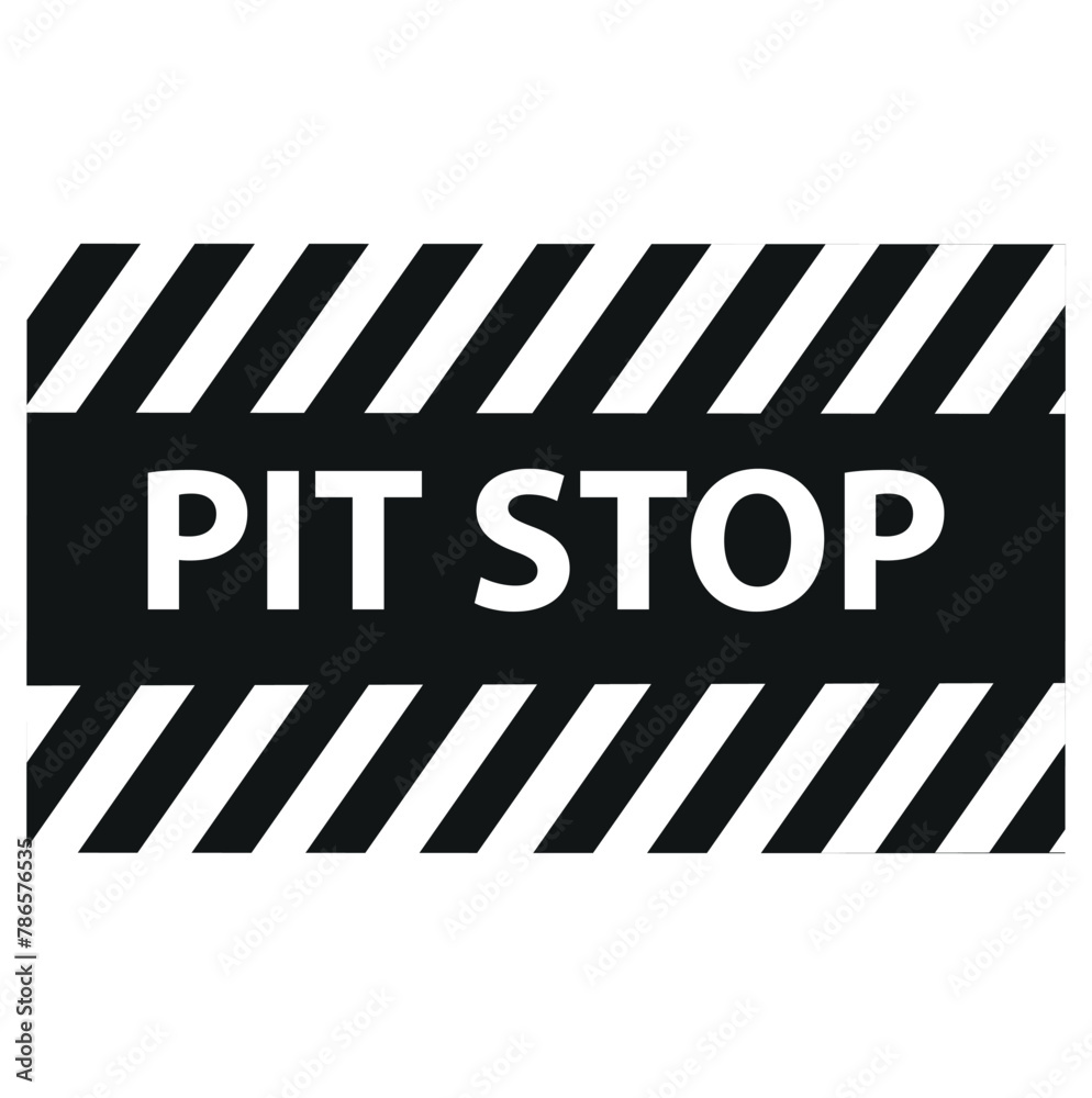 Pit stop wordmark logo icon vector