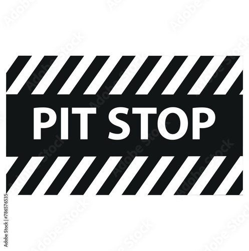 Pit stop wordmark logo icon vector