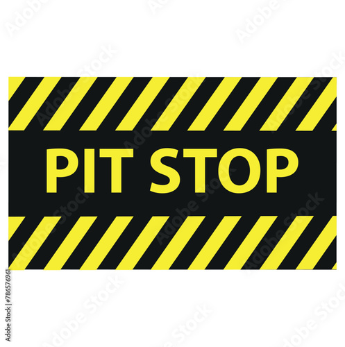 Pit stop wordmark logo icon vector